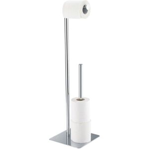 Metro Stamford Free Standing Toilet Roll Holder Chrome 71cm H X 20cm W X 20cm D Metro Stamford Free Standing Toilet Roll Holder Chrome 71cm H X 20cm W X 20cm D