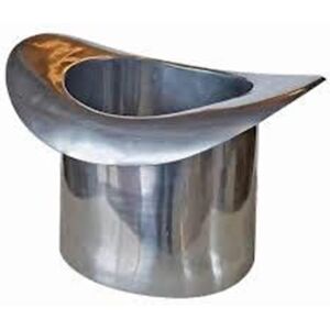 Ophelia & Co. Silver Nickel Top Hat Wine Bottle Bucket Silver 26cm H X 30cm W X 18cm D Ophelia & Co. Silver Nickel Top Hat Wine Bottle Bucket Silver 26cm H X 30cm W X 18cm D