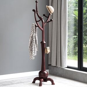 Union Rustic Montgomeryville Solid Wood Freestanding 8 - Hook Coat Rack Dark Brown 180cm H X 62.2cm W X 50cm D Union Rustic Montgomeryville Solid Wood Freestanding 8 - Hook Coat Rack Dark Brown 180cm H X 62.2cm W X 50cm D