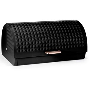 Ebern Designs Black Bread Bin with Lid and Ventilated Back for Fresher Storage – Kitchen Organizer. Black Ebern Designs Black Bread Bin with Lid and Ventilated Back for Fresher Storage – Kitchen Organizer. Black