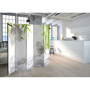 East Urban Home 225cm W x 172cm H 5 - Panel One Sided Room Divider Folding Room Divider White;Green 172cm H X 225cm W X 3cm D East Urban Home 225cm W x 172cm H 5 - Panel One Sided Room Divider Folding Room Divider White;Green 172cm H X 225cm W X 3cm D