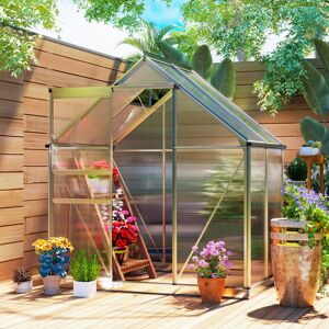 Latitude Run Greenhouse Silver 200cm H x 192.5cm W x 131cm D Latitude Run Greenhouse Silver 200cm H x 192.5cm W x 131cm D