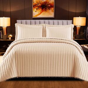 Canora Grey Aliya-Grace Throw Beige W240 x L250cm Canora Grey Aliya-Grace Throw Beige W240 x L250cm