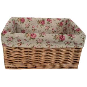 Lily Manor Garden Rose Willow Storage Wicker Basket Brown/Beige/Pink 34cm H x 47cm W x 23cm D Lily Manor Garden Rose Willow Storage Wicker Basket Brown/Beige/Pink 34cm H x 47cm W x 23cm D