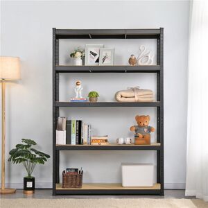 Yaheetech 180cm 4 Shelf Shelving Unit Black/Brown 180cm H x 120cm W x 45cm D Yaheetech 180cm 4 Shelf Shelving Unit Black/Brown 180cm H x 120cm W x 45cm D