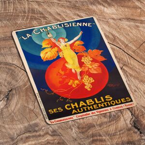 East Urban Home La Chablisienne - Metal Advertising Wall Sign Blue;Yellow;Orange;Blue;Yellow;Orange 80cm H x 60cm W East Urban Home La Chablisienne - Metal Advertising Wall Sign Blue;Yellow;Orange;Blue;Yellow;Orange 80cm H x 60cm W