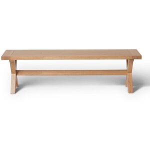 Brambly Cottage Gracela Oak Cross Leg Bench Pale Oak 42.5cm H X 150cm W X 37.5cm D Brambly Cottage Gracela Oak Cross Leg Bench Pale Oak 42.5cm H X 150cm W X 37.5cm D