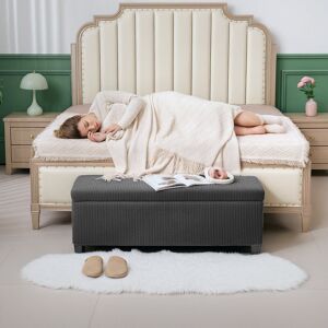 17 Stories Storage Ottoman Grey 40cm H X 112cm W 17 Stories Storage Ottoman Grey 40cm H X 112cm W