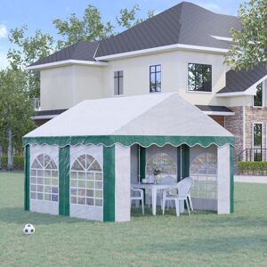 Dakota Fields Apolino 4m x 4m Metal Party Tent White 400cm W X 395cm D X 315cm H Dakota Fields Apolino 4m x 4m Metal Party Tent White 400cm W X 395cm D X 315cm H
