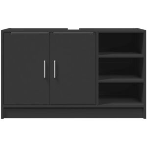 Brayden Studio Breaden 90cm W x 55cm H x 29cm D Under Sink Cabinet Black 55cm H X 90cm W X 29cm D Brayden Studio Breaden 90cm W x 55cm H x 29cm D Under Sink Cabinet Black 55cm H X 90cm W X 29cm D