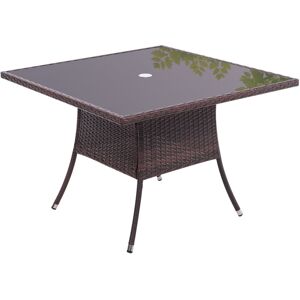 Marlow Home Co. Kingery Rattan Dining Table Brown Marlow Home Co. Kingery Rattan Dining Table Brown