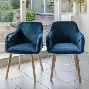 Fairmont Park Aggarwal Armchairs - Set of 2 Blue/Whitewash 82cm H X 57cm W X 58cm D Fairmont Park Aggarwal Armchairs - Set of 2 Blue/Whitewash 82cm H X 57cm W X 58cm D