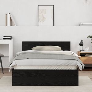Latitude Run Bed Frame With Headboard Black Oak 120 X 190 Cm Wood Black Oak Small Double (4') Latitude Run Bed Frame With Headboard Black Oak 120 X 190 Cm Wood Black Oak Small Double (4')