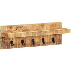 Alpen Home Boler Wall Mounted Coat Rack Black;Brown 20cm H X 60cm W X 15cm D Alpen Home Boler Wall Mounted Coat Rack Black;Brown 20cm H X 60cm W X 15cm D