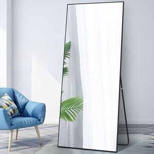 Blue Elephant Coletti Magnifying Full Length Mirror Black 165.1cm H X 55.88cm W X 2.54cm D Blue Elephant Coletti Magnifying Full Length Mirror Black 165.1cm H X 55.88cm W X 2.54cm D