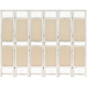 August Grove 4-Panel Room Divider Grey 140X165 Cm Fabric Cream 210cm W August Grove 4-Panel Room Divider Grey 140X165 Cm Fabric Cream 210cm W