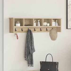 Latitude Run Wall-Mounted Coat Rack 100 X 16 X 26 Cm Sonoma Oak 26cm H X 100cm W X 16cm D Latitude Run Wall-Mounted Coat Rack 100 X 16 X 26 Cm Sonoma Oak 26cm H X 100cm W X 16cm D