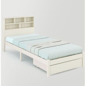 Lark Manor Wes Single (3') Storage Bed Frame Bed White 90 x 190cm Lark Manor Wes Single (3') Storage Bed Frame Bed White 90 x 190cm