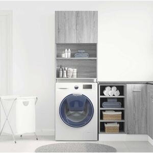 Latitude Run Washing Machine Cabinet Black 64X24x190 Cm Engineered Wood Grey Sonoma 190cm H X 64cm W X 24cm D Latitude Run Washing Machine Cabinet Black 64X24x190 Cm Engineered Wood Grey Sonoma 190cm H X 64cm W X 24cm D