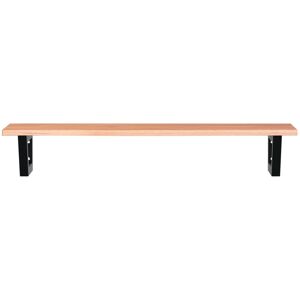 Borough Wharf Basin Shelf Wall Mounted Steel And Solid Wood Oak Black/Light Brown 2cm H x 100cm W x 40cm D Borough Wharf Basin Shelf Wall Mounted Steel And Solid Wood Oak Black/Light Brown 2cm H x 100cm W x 40cm D