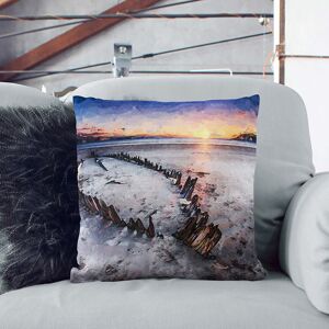 East Urban Home Shipwreck on Rossbeigh Beach in Abstract Cushion with Filling Stone 55cm H x 55cm W x 20cm D East Urban Home Shipwreck on Rossbeigh Beach in Abstract Cushion with Filling Stone 55cm H x 55cm W x 20cm D