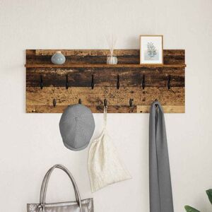 Latitude Run Wall-Mounted Coat Rack With Shelf Engineered Wood Old Wood 12cm H X 100cm W X 40cm D Latitude Run Wall-Mounted Coat Rack With Shelf Engineered Wood Old Wood 12cm H X 100cm W X 40cm D