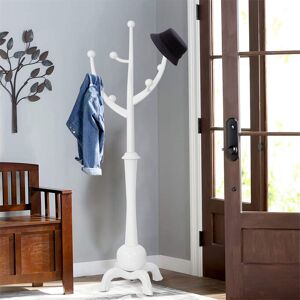 Union Rustic Montgomeryville Solid Wood Freestanding 8 - Hook Coat Rack White 180cm H X 62.2cm W X 50cm D Union Rustic Montgomeryville Solid Wood Freestanding 8 - Hook Coat Rack White 180cm H X 62.2cm W X 50cm D