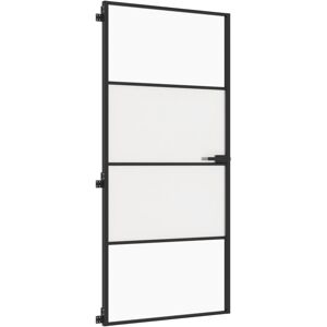 Latitude Run Aeri Glass Standard Door Black 201.5cm H x 93cm W Latitude Run Aeri Glass Standard Door Black 201.5cm H x 93cm W