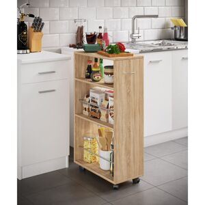 17 Stories Quashun Kitchen Island Light beech 85cm H X 25cm W X 50cm D 17 Stories Quashun Kitchen Island Light beech 85cm H X 25cm W X 50cm D