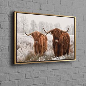 Gracie Oaks Personalized 3D Highland Cow Farmhouse-Inspired Wall Decor in Perfect for Animal Lovers and Unique Gift Gold Floater Framed 25 cm H x 35 cm W Gracie Oaks Personalized 3D Highland Cow Farmhouse-Inspired Wall Decor in Perfect for Animal Lovers and Unique Gift Gold Floater Framed 25 cm H x 35 cm W