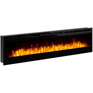 Dimplex Prism Optiflame Media Wall Fire, Built-In or Wall Mount, 3 Sizes Black 49.4cm H x 188.3cm W x 18.7cm D Dimplex Prism Optiflame Media Wall Fire, Built-In or Wall Mount, 3 Sizes Black 49.4cm H x 188.3cm W x 18.7cm D