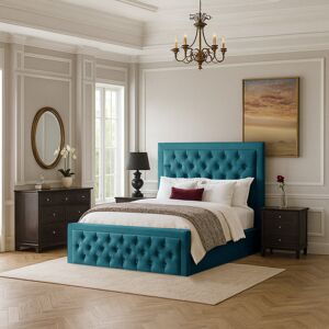 Mercer41 Lillias Velvet Ottoman Bed Mallard 90 x 190 cm Mercer41 Lillias Velvet Ottoman Bed Mallard 90 x 190 cm