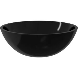Metro Adaryll Glass Circular Bathroom Sink Black 500mm L X 370mm W X 140mm H Metro Adaryll Glass Circular Bathroom Sink Black 500mm L X 370mm W X 140mm H