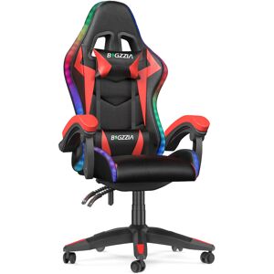 Metro Reclining Gaming Chair with LED Lights and Headrest Black/Red 122cm H X 64cm W X 50cm D Metro Reclining Gaming Chair with LED Lights and Headrest Black/Red 122cm H X 64cm W X 50cm D