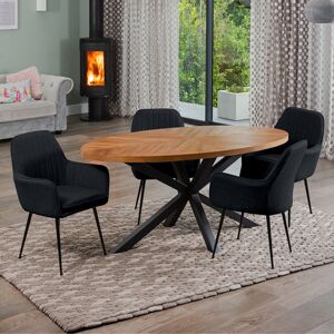 Natur Pur Soderquist 4 - Person Dining Set Black 4 Natur Pur Soderquist 4 - Person Dining Set Black 4