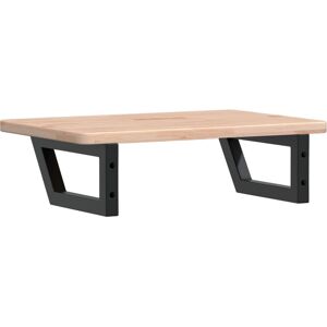 Borough Wharf Basin Shelf Wall Mounted Steel And Solid Wood Oak Brown/Black 2.5cm H x 60cm W x 40cm D Borough Wharf Basin Shelf Wall Mounted Steel And Solid Wood Oak Brown/Black 2.5cm H x 60cm W x 40cm D