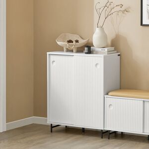 Latitude Run 10 Pair Shoe Storage Cabinet White/Black 10 Latitude Run 10 Pair Shoe Storage Cabinet White/Black 10