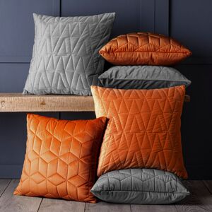 Ebern Designs Quilted Luxury 6 Piece Cushion Cover Set Orange 45cm H X 45cm W X 1cm D Ebern Designs Quilted Luxury 6 Piece Cushion Cover Set Orange 45cm H X 45cm W X 1cm D