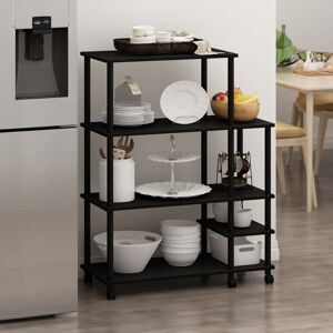 Alpen Home Debbi 89.4 Cm Kitchen Trolley with Locking Wheels Americano/Black 117.1cm H X 89.4cm W X 39.6cm D Alpen Home Debbi 89.4 Cm Kitchen Trolley with Locking Wheels Americano/Black 117.1cm H X 89.4cm W X 39.6cm D