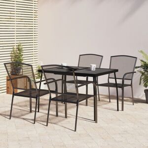 ClassicLiving Carles Rectangular 5 - Piece 4 - Person 110Cm L Outdoor Table Set Anthracite 4 ClassicLiving Carles Rectangular 5 - Piece 4 - Person 110Cm L Outdoor Table Set Anthracite 4