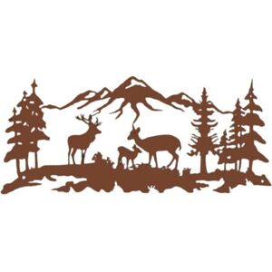 Union Rustic Tree Mountain Wall Décor Copper 51" H x 117" W x 2" D Union Rustic Tree Mountain Wall Décor Copper 51" H x 117" W x 2" D