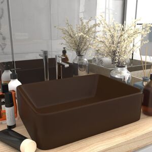 Metro Kratz Ceramic Rectangular Bathroom Sink Dark Brown 300mm L X 410mm W X 119.88mm H Metro Kratz Ceramic Rectangular Bathroom Sink Dark Brown 300mm L X 410mm W X 119.88mm H