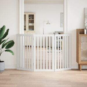 Archie & Oscar Dog Gate Foldable 3 Panels White 150 Cm Poplar Wood White 90cm H x 150cm W x 2cm D Archie & Oscar Dog Gate Foldable 3 Panels White 150 Cm Poplar Wood White 90cm H x 150cm W x 2cm D