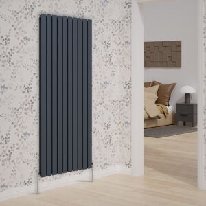 NRG Vertical Double Flat Panel Radiators Anthracite 1800cm H x 680cm W x 52cm D NRG Vertical Double Flat Panel Radiators Anthracite 1800cm H x 680cm W x 52cm D