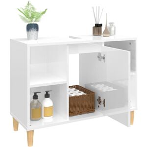 Latitude Run Skagway Sink Cabinet 80x33x60 cm Engineered Wood High Gloss White 60cm H X 80cm W X 33cm D Latitude Run Skagway Sink Cabinet 80x33x60 cm Engineered Wood High Gloss White 60cm H X 80cm W X 33cm D