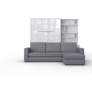 Ivy Bronx Aubri European Kingsize (140 x 200cm) Upholstered Murphy Bed White/Grey 220cm H X 279cm W X 228cm L Ivy Bronx Aubri European Kingsize (140 x 200cm) Upholstered Murphy Bed White/Grey 220cm H X 279cm W X 228cm L