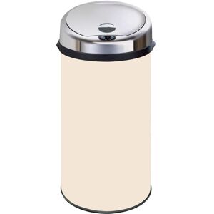 Symple Stuff Ladson Steel Motion Sensor Rubbish Bin Cream 42L Symple Stuff Ladson Steel Motion Sensor Rubbish Bin Cream 42L