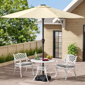 ClassicLiving Demitrius Round 2 - Person 91Cm Long Bistro Set with Cushions White 2 ClassicLiving Demitrius Round 2 - Person 91Cm Long Bistro Set with Cushions White 2