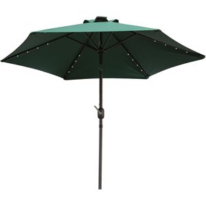 Dakota Fields Martigues 2.5m Traditional Parasol with Lights Green 220cm H X 250cm W X 250cm D Dakota Fields Martigues 2.5m Traditional Parasol with Lights Green 220cm H X 250cm W X 250cm D