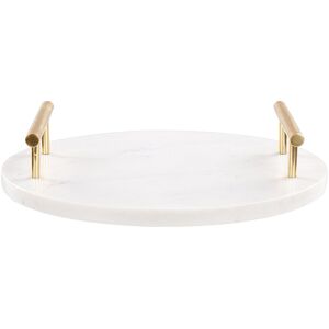 Fairmont Park Aeriss Tray White;Gold 30cm W X 30cm D X 1cm H Fairmont Park Aeriss Tray White;Gold 30cm W X 30cm D X 1cm H
